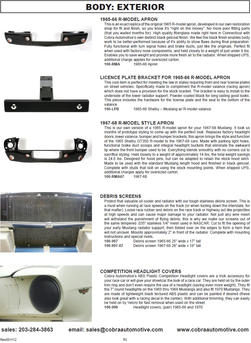 Exterior Body Parts - catalog page 61